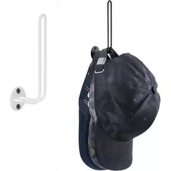 3 шт. Стеллажи для хранения бейсболок. Длинный крючок с перфорацией в стену. Большая несущая способность. Противоскользящая L-образная антикоррозийная подставка для шляп. Брелок. Держатель сумки для зонтика. чёрный