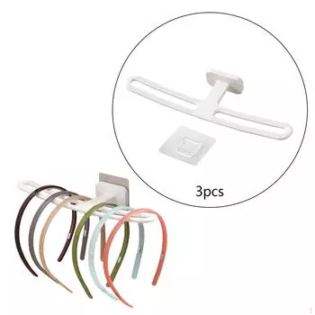 3 шт. Стойки для хранения лент для волос Органайзеры для лент Практичные Простая установка Настенные