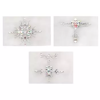 3 шт. Стразы на грудь наклейка временная татуировка наклейка украшение тела для вечеринки на сцене