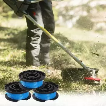 Yousheng 3Pcs Weed Eater струна для 18V 24V 40V беспроводных триммеров прочные нейлоновые предварительно намотанные катушки повышенная эффективность резки для домашнего использования синий