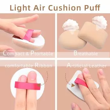 3 шт. Сухой влажный пригодный для использования косметический спонж-кушон для тональной пудры мягкий и милый