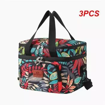 3 шт., сумка-холодильник 10/20 л с жестким вкладышем, большая изолированная сумка для пикника, сумка для обеда, охлаждающая сумка для кемпинга, барбекю, семьи, на открытом воздухе Style C 3pcs