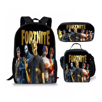 3 шт. Сумка Школьный рюкзак Ланч-бокс и пенал Подходит для подростка BlackGold