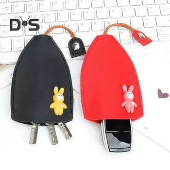 3 шт. сумки для ключей от машины, декор в виде мультяшного кролика, держатель для ключей от машины, выдвижной шнурок, кольцо для ключей, компактный органайзер для ключей A