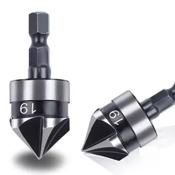 3 шт. сверло-зенковка HSS шестигранник фаска пять груш шестигранный 90 градусов хвостовик сверла углеродистая сталь деревообрабатывающий набор инструментов