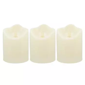 3 шт. светодиодная качели свеча теплый свет на батарейках беспламенный светодиодный пластиковый качели свеча лампа для