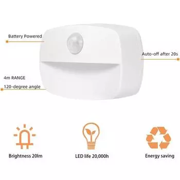 3 шт. светодиодный мини-датчик движения ночник беспроводной ночник настенные прикроватные светильники для туалета спальни шкафа освещения