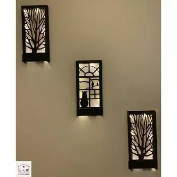 3 шт. светодиодный стол из цельного дерева, домашний подарок, прихожая, вход, ночник 36X18 см, настенные украшения, светильники