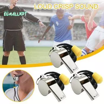 3 шт. свистки из нержавеющей стали, тренеры, рефери, спортивный ремешок, громкий четкий звук, портативный 3pcs