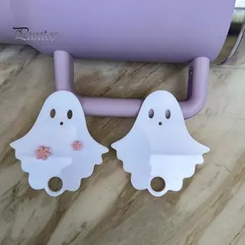 3 шт. табличка с именем привидения для чашки, симпатичная крышка для стакана на Хэллоуин, уникальное украшение для чашек объемом 30/40 унций, пластиковая табличка с именем привидения, подарок для бутылки 3 Pcs 40oz