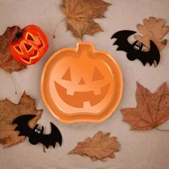 3 шт. Тарелки для конфет на Хэллоуин, тыква, привидение, летучая мышь, держатели для угощений, трюк на вечеринку в честь Хэллоуина