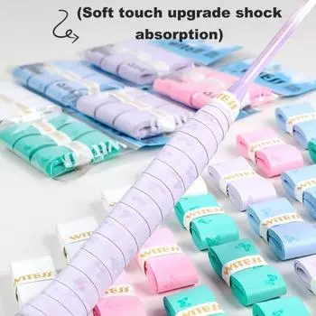 3 шт. Теннисная ракетка лента для захвата мягкая накладка на ракетку для тенниса пиклбола бадминтона противоскользящая пот впитывающая теннисная лента для захвата фиолетовый