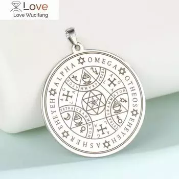 3 шт. Тетраграмматон Амулет Подвеска Для Ожерелья Ангел Магический Амулет Талисман Пентаграмма Соломона Ожерелья Аксессуары
