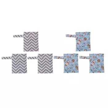 3 шт. тканевый мешок для подгузников водонепроницаемый застежка-молния многоразовый моющийся мешок для хранения влажных тканевых подгузников B26