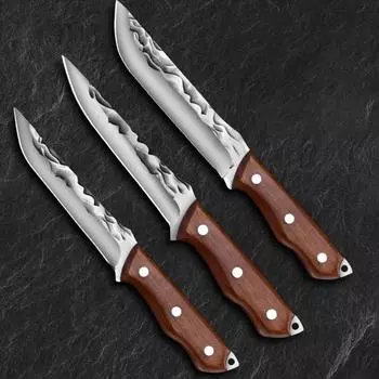 3 шт. тонкий нож для обвалки, нож для убоя свиней, крупного рогатого скота и овец, специальный нож для разделки, выкованный вручную с набором ножей
