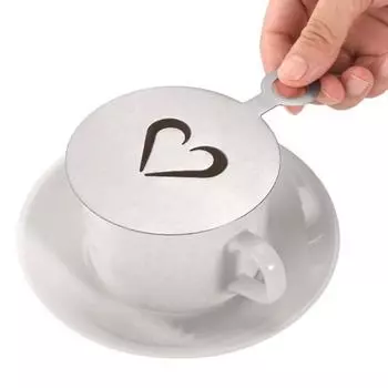 3 шт. трафареты для кофе с гладкими краями из нержавеющей стали, шаблоны для кофе латте, формы для домашней кухни, кофейни 3pcs