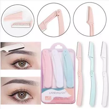 3 шт. триммер для бровей, карманный нож, средство для удаления бровей для женщин, бритва для формирования бровей на лице 3Pcs/set