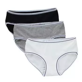 3 шт., трусики для девочек-подростков, хлопковое нижнее белье для маленьких девочек, кружевные трусики для молодых девушек, трусы для девочек-подростков one size белый