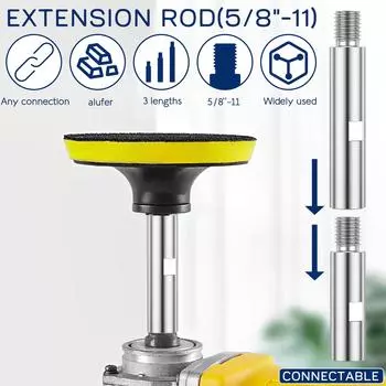 3 шт. удлинитель для угловой шлифовальной машины 3/4/5,5 дюйма M14 удлинительный вал для угловой шлифовальной машины из алюминиевого сплава для роторной угловой шлифовальной машины серебряный