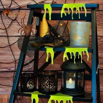 3 шт., украшение для полки на Хэллоуин, жуткая готическая полка для дома и офиса, ниспадающая вода, металлическое художественное украшение, принадлежности для вечеринок красный