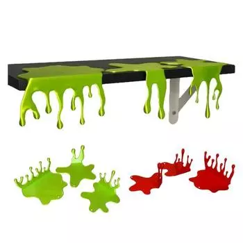 3 шт., украшение для полки на Хэллоуин, жуткая готическая полка для дома и офиса, ниспадающая вода, металлическое художественное украшение, принадлежности для вечеринок зелёный