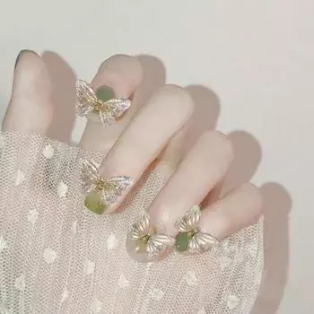 3 шт. украшения для ногтей сверкающая поверхность блестящий визуальный эффект красивая нежная бабочка художественный орнамент дизайн маникюр советы подарок на день рождения C