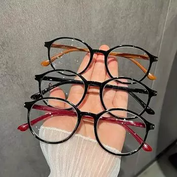 3 шт. ультралегких очков, блокирующих синий свет - стильные очки для чтения в круглой оправе для мужчин и женщин с линзами из поликарбоната +100