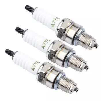 3 шт. универсальная свеча зажигания A7TC 3 электрода свеча зажигания GY6 50-110/150CC A7TC мопед скутер ATV квадроциклы мотоцикл аксессуар