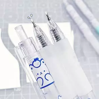 3 шт., универсальный нож с мультяшным медведем, нож-ручка, инструмент для резки бумаги, ремесленные инструменты, прецизионный резак для наклеек, школьные принадлежности YSL 3pcs