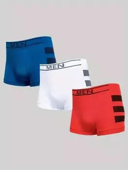 3 шт./упак. мужское нижнее белье, шорты, разноцветные трусы-боксеры, трусы