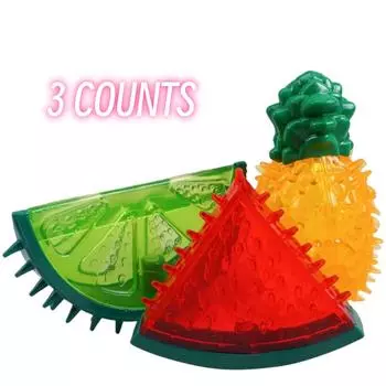 3 шт./упак.: охлаждающие и жевательные игрушки для собак, замороженные игрушки для прорезывания зубов у щенков, летние интерактивные звуковые игрушки, маленькие и средние белый