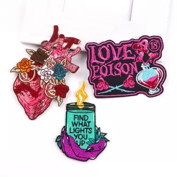 3 шт./упак. плавкая нашивка с вышивкой, гладильная нашивка для одежды, термоклеевые нашивки для курток, джинсов, рюкзак, гладильная нашивка для шитья