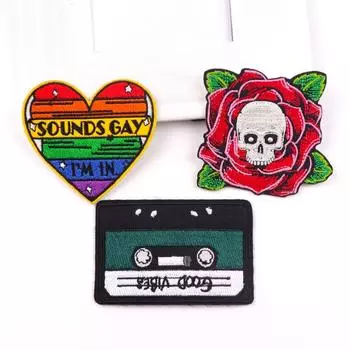 3 шт./упак. плавкая нашивка с вышивкой, гладильная нашивка для одежды, термоклеевые нашивки для курток, джинсов, рюкзак, гладильная нашивка для шитья