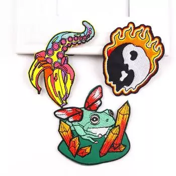 3 шт./упак. плавкая нашивка с вышивкой, гладильная нашивка для одежды, термоклеевые нашивки для курток, джинсов, рюкзак, гладильная нашивка для шитья