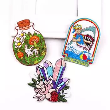 3 шт./упак. плавкая нашивка с вышивкой, гладильная нашивка для одежды, термоклеевые нашивки для курток, джинсов, рюкзак, гладильная нашивка для шитья