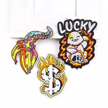 3 шт./упак. плавкая нашивка с вышивкой, гладильная нашивка для одежды, термоклеевые нашивки для курток, джинсов, рюкзак, гладильная нашивка для шитья