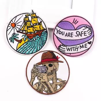 3 шт./упак. плавкая нашивка с вышивкой, гладильная нашивка для одежды, термоклеевые нашивки для курток, джинсов, рюкзак, гладильная нашивка для шитья