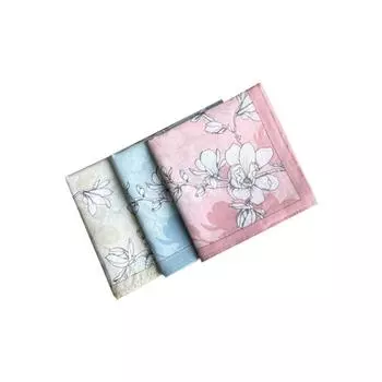 3 шт./упак. полотенце для рук с цветочным узором из хлопка, классическое, 45*45 см, салфетка под прибор, сувениры для жениха и невесты, женские носовые платки