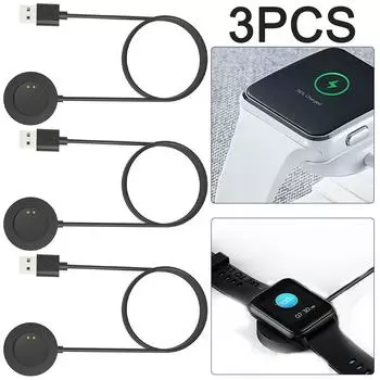 3 шт. USB-кабель для зарядки умных часов Realme Watch 2/Pro Магнитный провод для зарядки