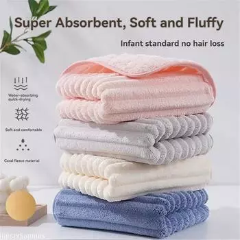 3 шт. утолщенных хлопковых полотенец впитывают воду, мягкие и удобные, для мытья лица, не легко сбрасываются, для ванной комнаты