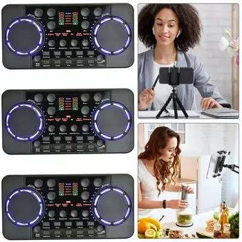 3 шт. V300 Pro Live Soundkarte Bluetooth 4,0 микшер аудиоинтерфейса для Phon DE