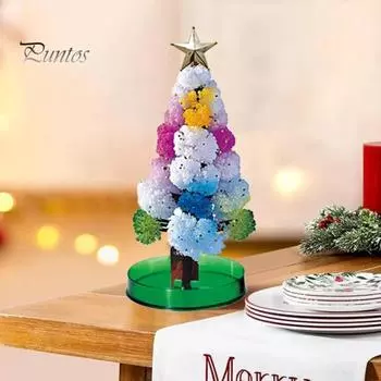 3 шт. Волшебная растущая хрустальная рождественская елка Волшебный набор для выращивания рождественской елки DIY цветущая бумажная елка для детей развивающая игрушка 3pcs