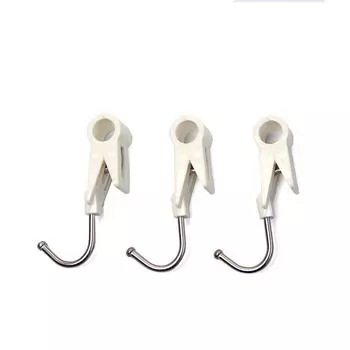 3 шт. Вращающийся S-образный крючок Кухонный зажим Без перфорации Подвижная трубка-рукав Пластиковый фиксирующий зажим 3PCS
