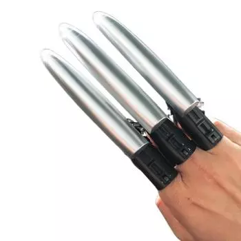 3 шт. Выдвижные механические когти с подсветкой, когти персонажа фильма, косплей на Хэллоуин