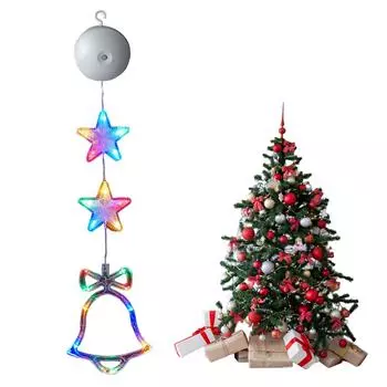 3 шт. в упаковке рождественский светодиодный светильник на присосках на батарейках для украшения камина в виде рождественской елки A