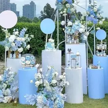 3 шт. вечеринка цилиндр пьедестал подставка крышка цоколь столб декоративные рукава день рождения вечеринка свадьба декор десерт основание обертка ткань планировщик вечеринок