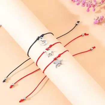 3 шт. веревочные браслеты с подвеской в форме лошади, легкий регулируемый браслет дружбы для мужчин и женщин