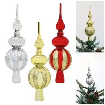 3 шт., верхушка для рождественской елки, простая установка, украшения для елки, праздничное украшение для верхушки елки красный