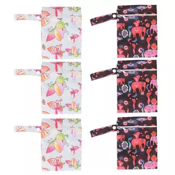 3 шт. влажных сухих мешков для детских тканевых подгузников, водонепроницаемые тканевые подгузники, влажные сухие мешки для плавания T02