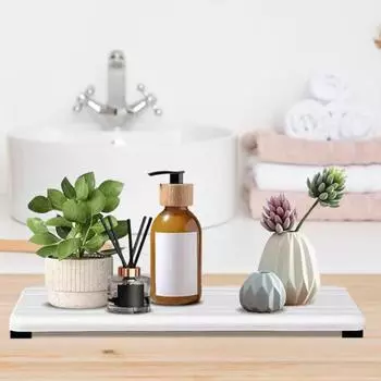 3 шт. водопоглощающий каменный лоток в полоску дизайн быстросохнущий сливной коврик для раковины темно-серого